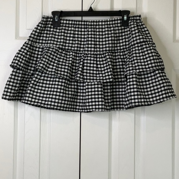 Wild Fable Black and White Plaid Mini Skort - Picture 2 of 6